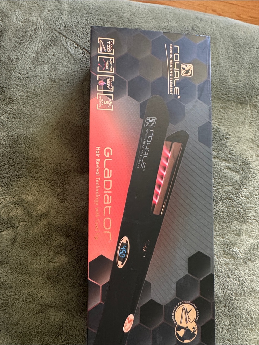 Gladiator Black Hair Straightener - Digital LCD